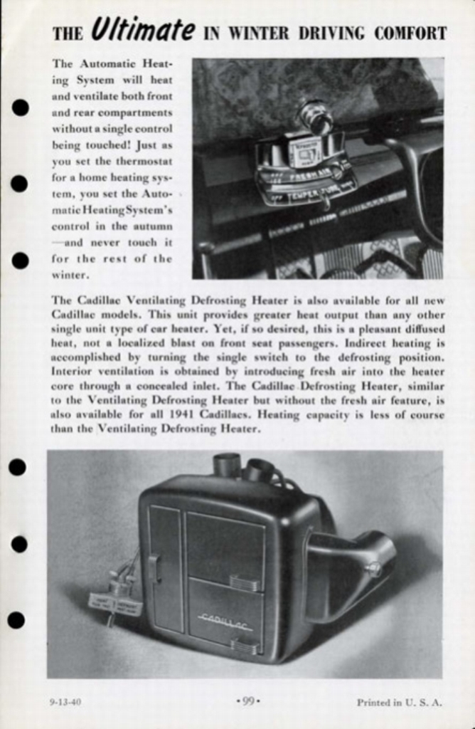 1941 Cadillac Salesmans Data Book Page 7